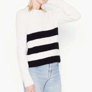 Equipment Femme Wool Alpaca Crew Neck Carson Sweater Sz Medium Striped Nautical